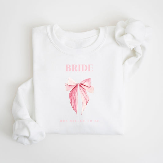 Personalised Bride Sweatshirt with Bow